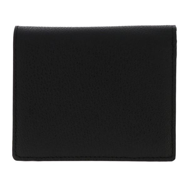 本革 革 二つ折り ウォレット 財布 ディアシュリンク ブラック 黒