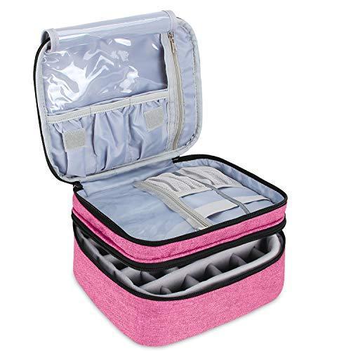 全国組立設置無料 Luxja マニキュアケース ネイルカラー 15ml 30ボトル ネイル道具 収納 整理 持ち運び ケースのみの販売 ピンク 今月限定 特別大特価 Www Aqtsolutions Com