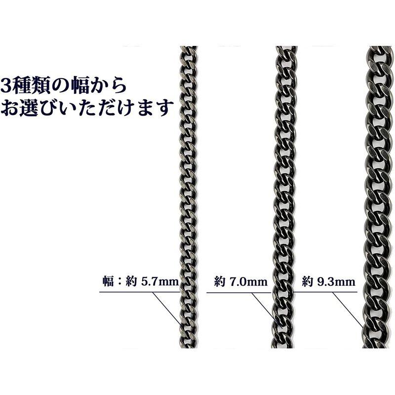 ウルトラ！ ブラックネックレス チタンチェーン黒 喜平50ｃｍ 9.3mm巾 チェーン ネックレス（DLC硬化加工)TITAN ネックレス 50ｃｍ 【2246149474】(12251円)