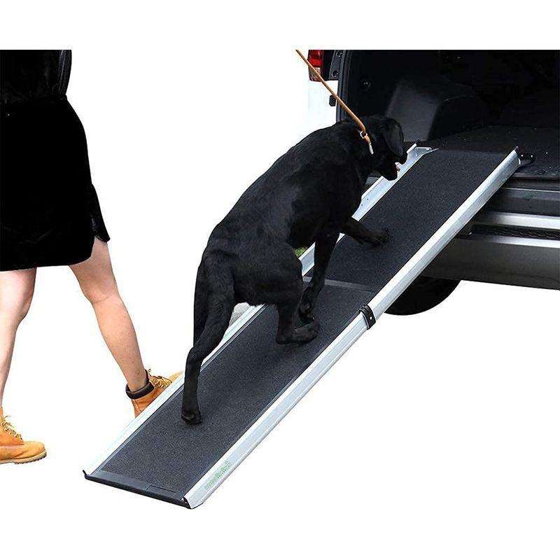 Ruedamann 犬用スロープ アルミ製伸縮式ペットスロープ 車への乗降 高低差のある場所で大活躍 スライド式 軽量＆コンパクト アルミフ 犬用スロープ アルミ製伸縮式ペットスロープ 車への乗降 高低差のある場所で大活躍 スライド式 軽量＆コンパクト アルミフ