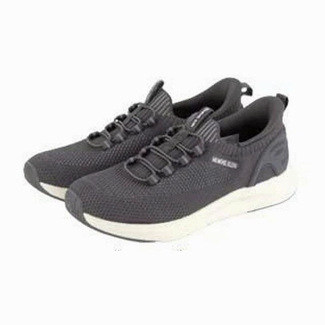 MKミッシェルクラン レディーススニーカー 軽量 編み込み ダークグレー