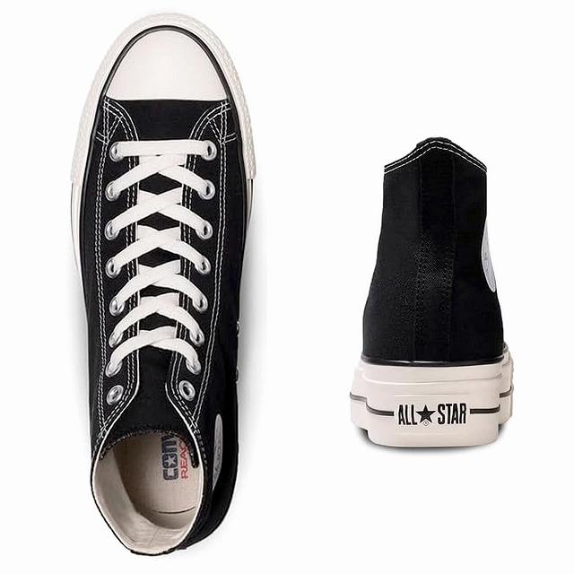 CONVERSE ALL STAR 厚底スニーカー ホワイト/ブラック CONVERSE コンバース 厚底 スニーカー レディース ハイカット