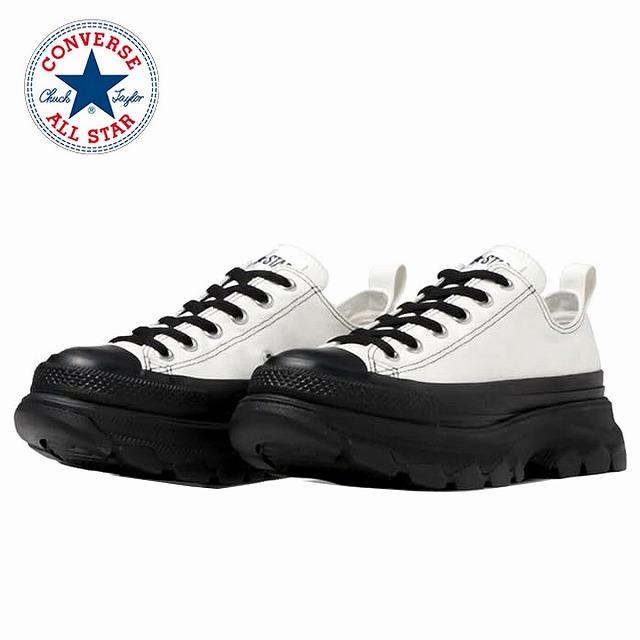 【CONVERSE】厚底 ローカットスニーカー トレックウエーブ ブラック CONVERSE コンバース メンズ スニーカー 黒 厚底 オールスター