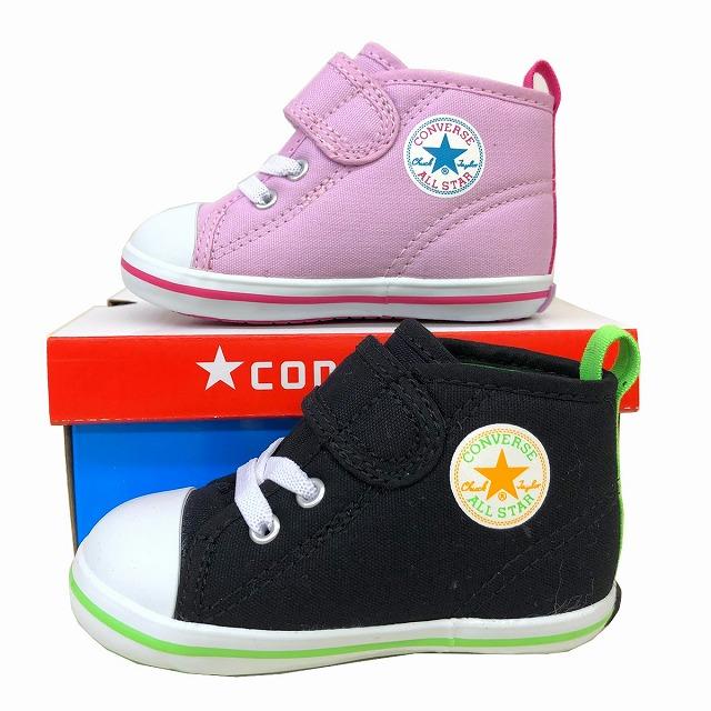 コンバース converse ベビー オールスターN ネオンアクセント V-1 ブラック ライラック CONVERSE BABY ALL STAR N NEONACCENT V-1 スニーカー｜marm-shopping0105