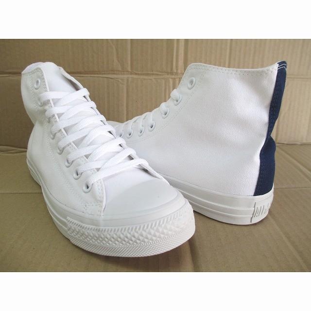 新品　ALL STAR ホワイト スニーカー CONVERSE（コンバース） オールスター カラーインホワイト HI ネイビー