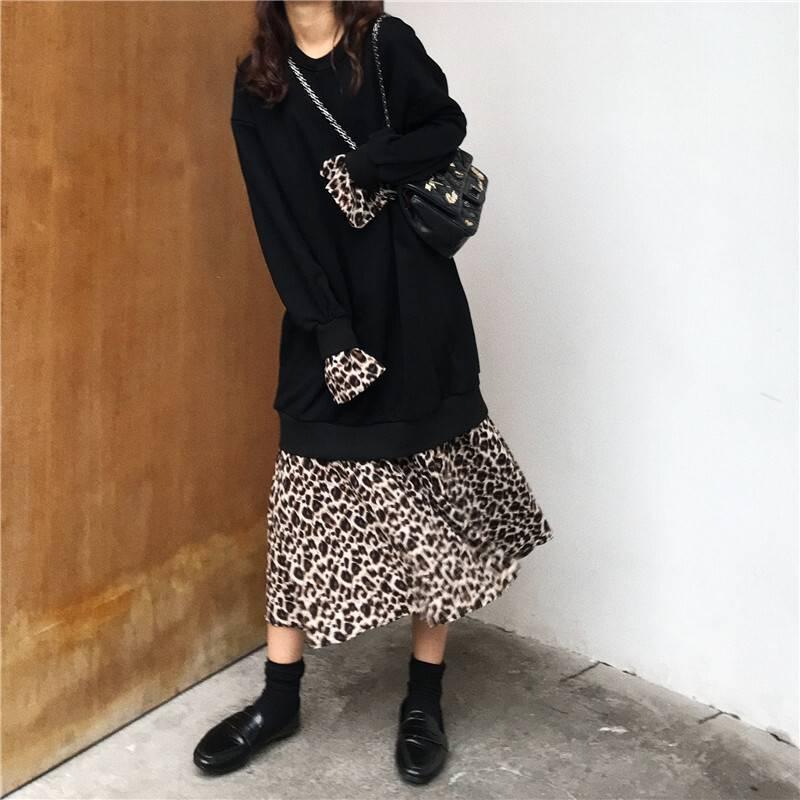 ロングワンピース レオパード ヒョウ柄 ワンピース レディース 秋 冬 きれいめ 10代 20代 30代 40代 コーデ ドンキング ワンピース ロング Db0298 Marmelo Sunnyday 通販 Yahoo ショッピング