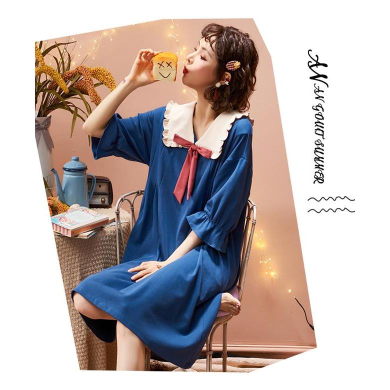1194円 おしゃれ ルームウェア レディース パジャマ かわいい ワンピース リボン 夏 可愛い コットン 半袖 部屋着 大人 体型カバー やわらか 涼しい お洒落 誕生日 ギフト 結婚祝い プレゼント きれいめ ブルー dh079g5g5jc 1194円 おしゃれ ルームウェア レディース パジャマ かわいい ワンピース リボン 夏 可愛い コットン 半袖 部屋着 大人 体型カバー やわらか 涼しい お洒落 誕生日 ギフト 結婚祝い プレゼント きれいめ ブルー dh079g5g5jc