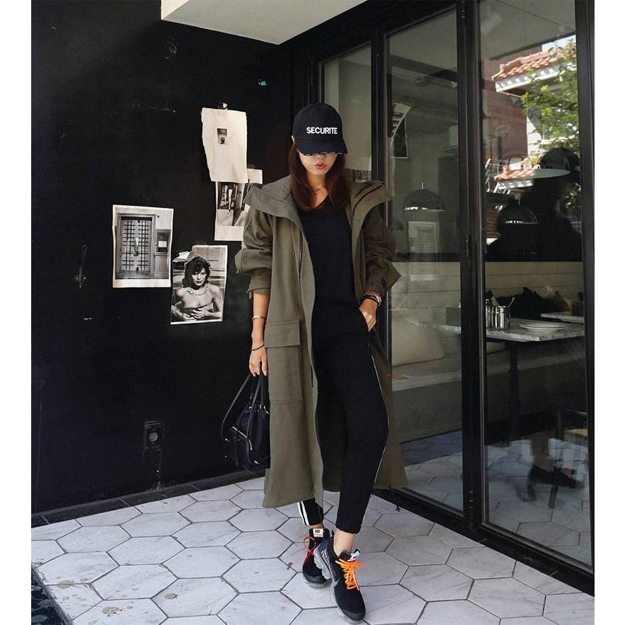 アウター レディース コート ロング トレンチコート ロングコート カーキ 無地 長袖 ウインドブレーカー ミリタリー フード かっこいい 大人カジュアル きれいめ Db1115 Marmelo Sunnyday 通販 Yahoo ショッピング