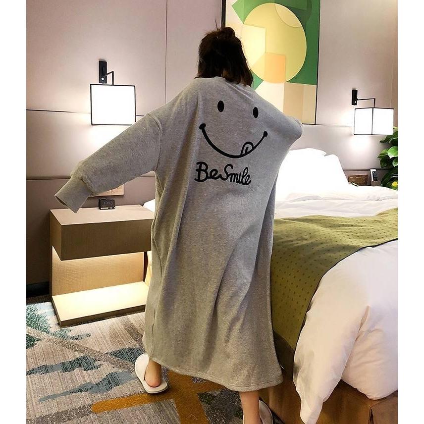 ルームウェア レディース もこもこ かわいい ワンピース パジャマ 秋 冬 ニコちゃん カジュアル 寝巻き 部屋着 ホームウェア もこもこ フリース 大きいサイズ Xl Db1257 Marmelo Sunnyday 通販 Yahoo ショッピング