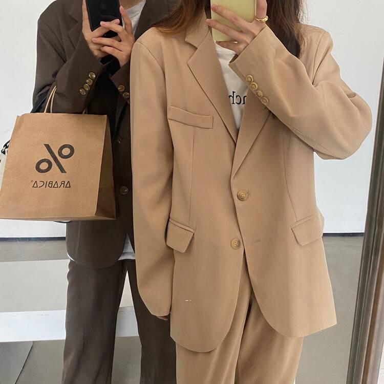 セットアップ レディース 2点セット ジャケット ワイドパンツ シンプル 無地 きれいめ かっこいい スーツ 上下セット パンツ ハイウエスト こなれ感 ラフ 着回し :db1345:Marmelo Sunnyday - 通販 - Yahoo!ショッピング