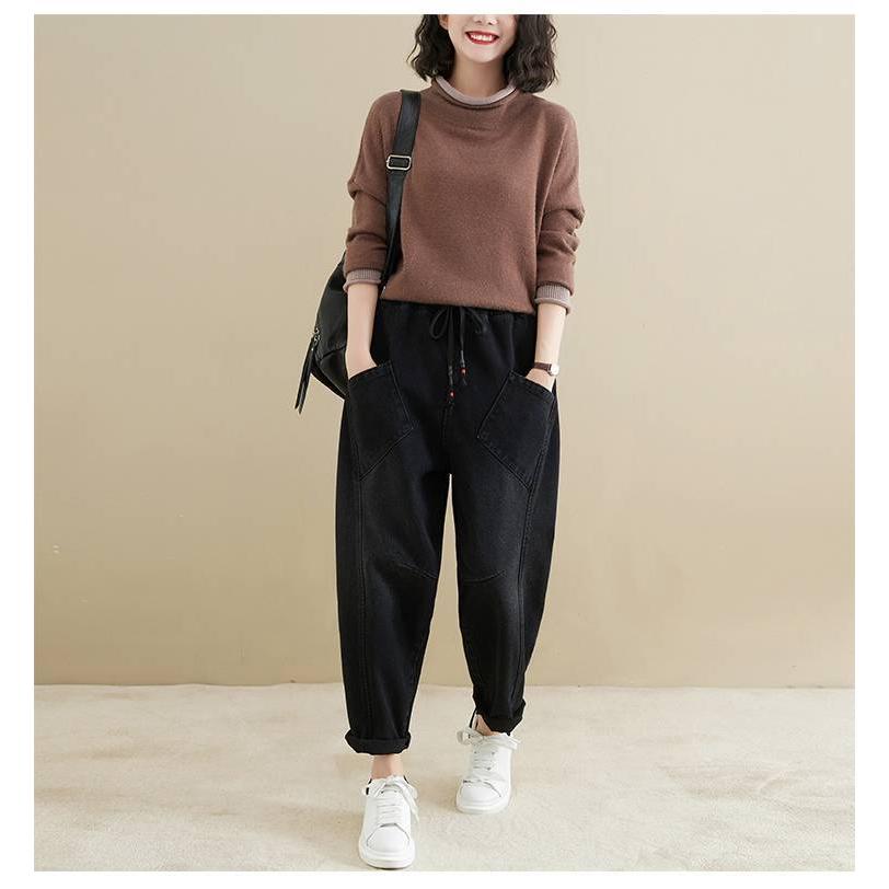 デニムパンツ レディース ジーンズ ジーパン サルエルパンツ アンクル丈 大きいサイズ Xl 2xl 3xl おしゃれ かっこいい ズボン ボトムス ウエストゴム ゆったり Db1458 Marmelo Sunnyday 通販 Yahoo ショッピング