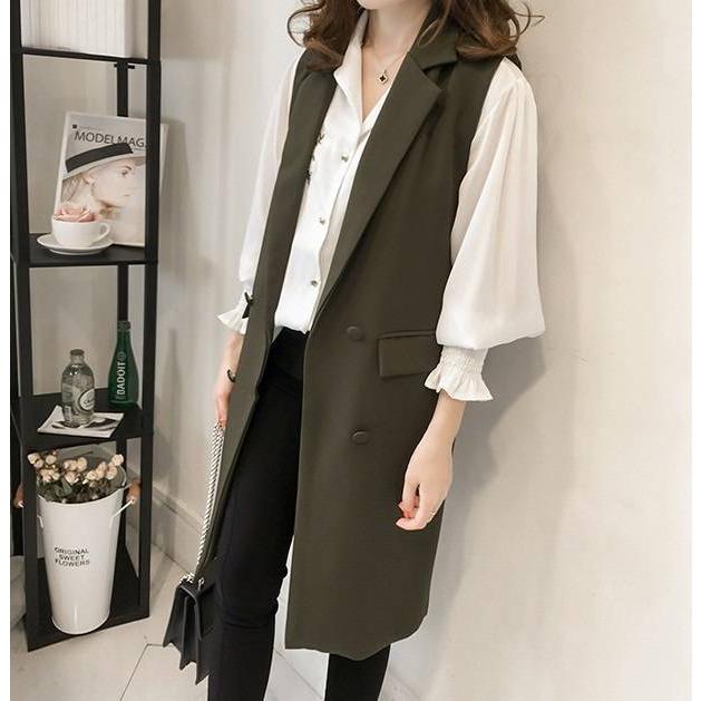 3色 トップス レディース ベスト ジレ ロングジレ ノースリーブ ジャケット 大きいサイズ Xl 2xl 3xl 4xl 袖なし ロング丈 おしゃれ 大人可愛い かっこいい Db1481 Marmelo Sunnyday 通販 Yahoo ショッピング