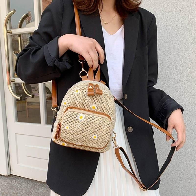 2色 リュック レディース かわいい バッグ かご 花柄 ラブリー おしゃれ 鞄 かばん カバン リュックサック ミニリュック かごバッグ ショルダー 軽量 肩掛け Db1616 Marmelo Sunnyday 通販 Yahoo ショッピング