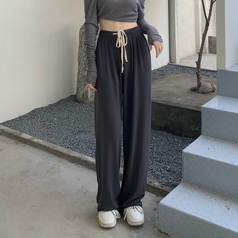 4色 パンツ レディース ボトムス ワイド ワイドパンツ フルレングス ハイウエスト ブラウン マスタード イエロー チャコール グレー ブラック 春 夏 秋 冬 大人 Db15 Marmelo Sunnyday 通販 Yahoo ショッピング