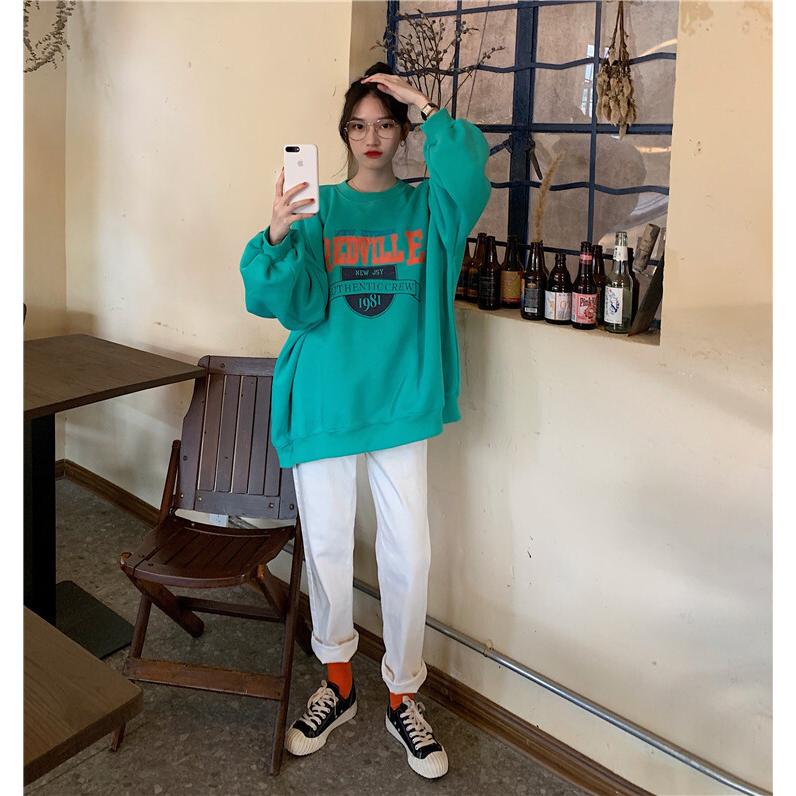 2色 トップス トレーナー レディース ラウンドネック ロゴ 英文字 長袖 春 秋 グレー 灰色 グリーン 緑 プリント カジュアル シンプル ストリート系 かわいい Db33 Marmelo Sunnyday 通販 Yahoo ショッピング