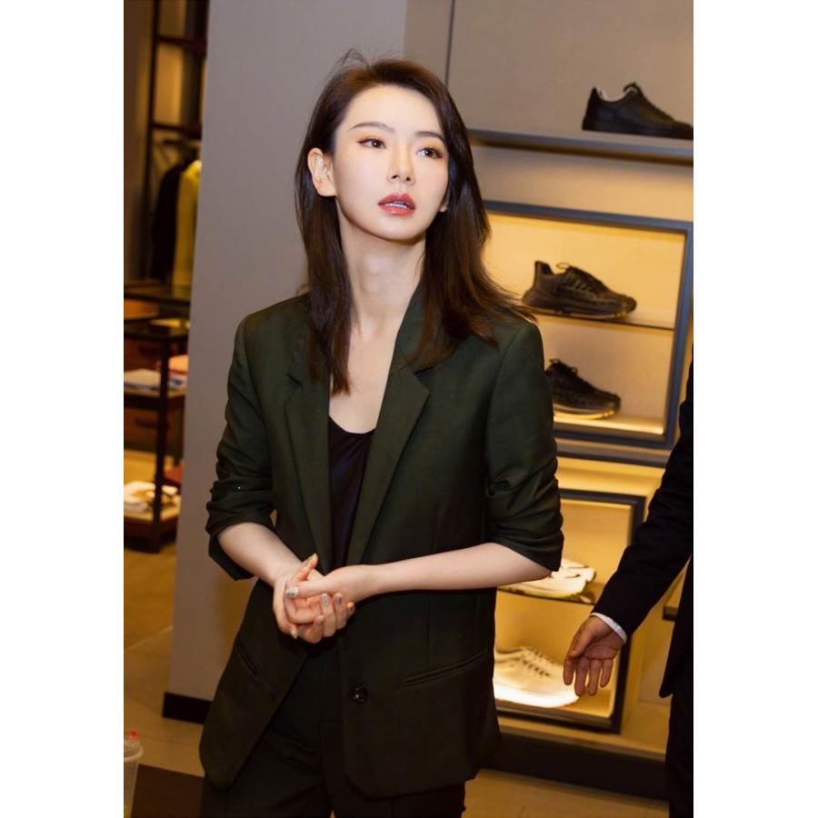 セットアップ パンツ スーツ かっこいい レディース 緑 グリーン 無印 長袖 ジャケット スリム パンツ 春 秋 コーデ 大人可愛い きれいめ シンプル 上品 Db2987 Marmelo Sunnyday 通販 Yahoo ショッピング