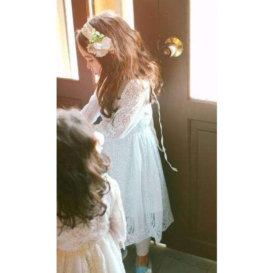 子供ドレス キッズワンピース 発表会 結婚式 長袖 春 秋 おしゃれ 安い 韓国 子供服 女の子 100 110 1 130 140 白 水色 レース 可愛 K0005 Marmelo Sunnyday 通販 Yahoo ショッピング