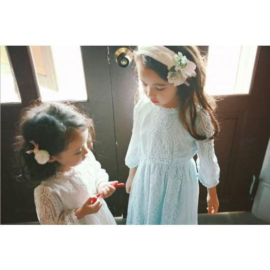 子供ドレス キッズワンピース 発表会 結婚式 長袖 春 秋 おしゃれ 安い 韓国 子供服 女の子 100 110 1 130 140 白 水色 レース 可愛 K0005 Marmelo Sunnyday 通販 Yahoo ショッピング