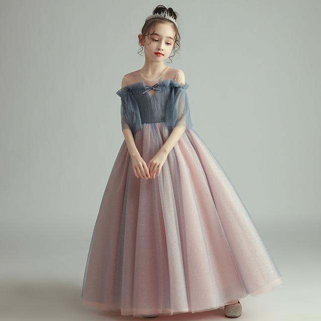 子供 ドレス ロング プリンセス 大人っぽい ピンク 青 大人カラー おしゃれ 高級感 キッズドレス ピアノ 発表会 女の子 ドレス 誕生日 結婚式 フォーマル 子供服 Kd0066 Marmelo Sunnyday 通販 Yahoo ショッピング