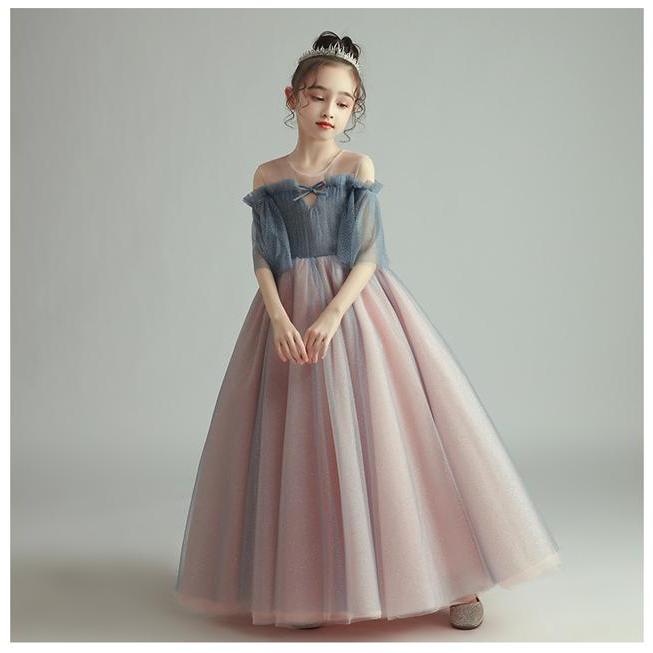 子供 ドレス ロング プリンセス 大人っぽい ピンク 青 大人カラー おしゃれ 高級感 キッズドレス ピアノ 発表会 女の子 ドレス 誕生日 結婚式 フォーマル 子供服 Kd0066 Marmelo Sunnyday 通販 Yahoo ショッピング