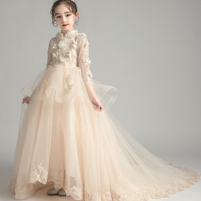 子供 ドレス ロング プリンセス 大人っぽい キッズドレス ピアノ 発表 