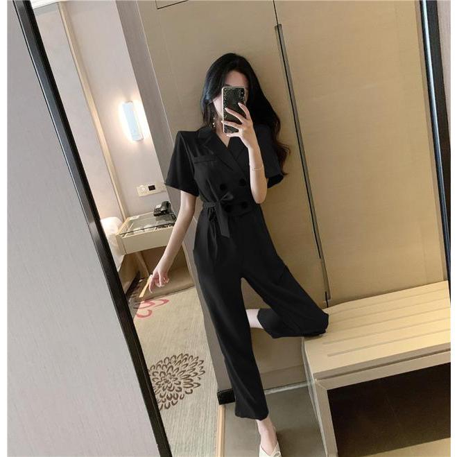 パンツドレス ドレス パンツ ジャンプスーツ レディース 黒 袖あり シンプル かっこいい 結婚式 お呼ばれ パーティードレス パンツ アンクル丈 9分丈 カシュクー No1901 Marmelo Sunnyday 通販 Yahoo ショッピング
