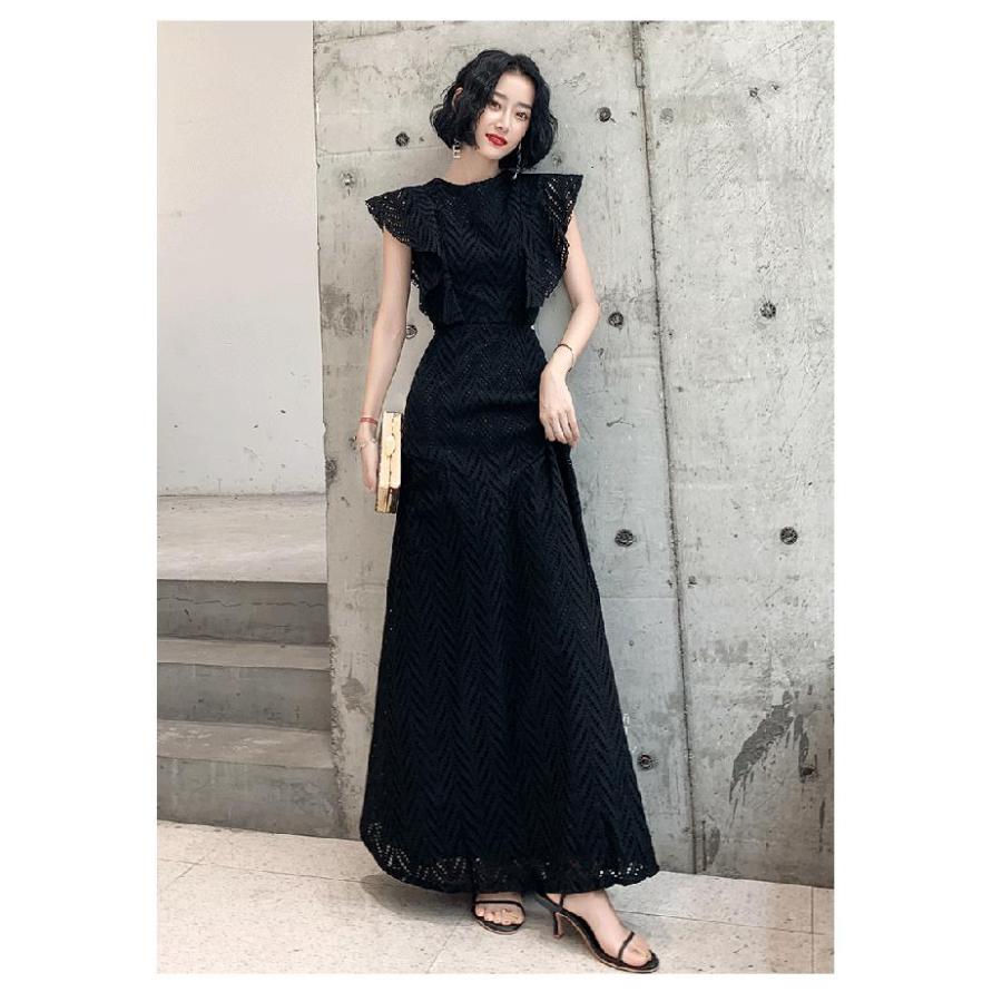 パーティードレス ロング 黒 半袖 おしゃれ かっこいい 結婚式 お呼ばれ ドレス ロングドレス 演奏会 発表会 大きいサイズ フォーマル ドレス ワンピース レース No1940 Marmelo Sunnyday 通販 Yahoo ショッピング