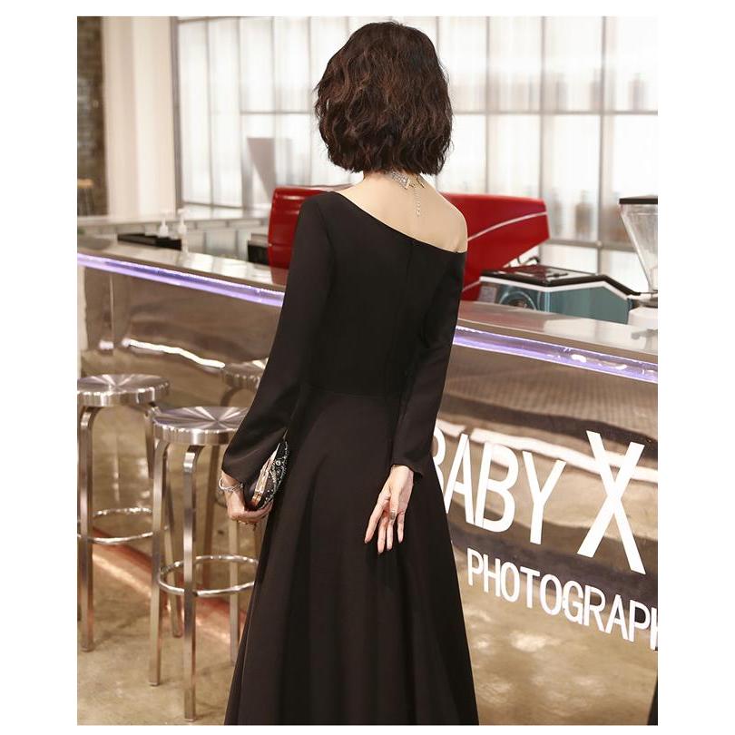 売り尽くしセール パーティードレス ロング 黒 長袖 おしゃれ かっこいい 結婚式 お呼ばれ ドレス ロングドレス 演奏会 発表会 大きいサイズ フォーマル ワ 定価から3０ オフ Www Iacymperu Org