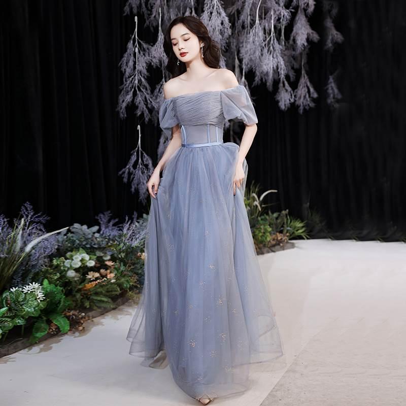 ロング ドレス パーティードレス 青 袖あり かわいい プリンセス 個性的 結婚式 二次会 お呼ばれ フォーマル 演奏会 ピアノ 発表会 ドレス 大人 かっこいい No2263 Marmelo Sunnyday 通販 Yahoo ショッピング