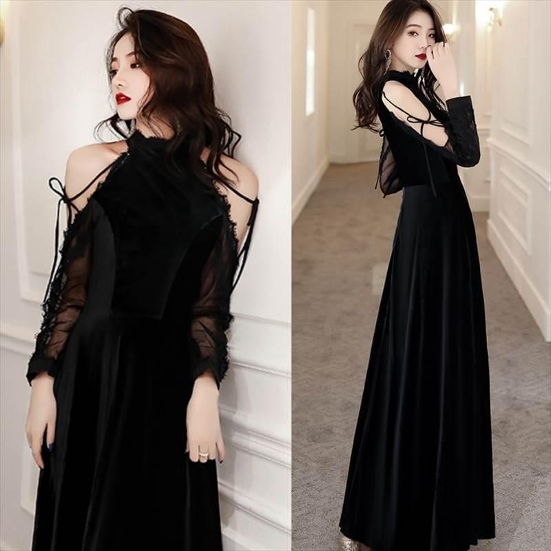 ロング パーティードレス ドレス パーティードレス オフショル 袖あり 黒 個性的 大人可愛い ドレス セクシー 大人 No2271ならショッピング ランキングや口コミも豊富なネット通販 更にお得なpaypay残高も スマホアプリも充実で毎日どこからでも気になる商品をその場で