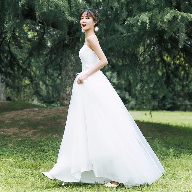 手数料安い ウェディングドレス 二次会 花嫁ドレス 結婚式 ドレス パーティードレス Aライン 大人 シンプル おしゃれ きれいめ ナチュラル カジュア 春物がお買い得 週末限定sale Arnabmobility Com