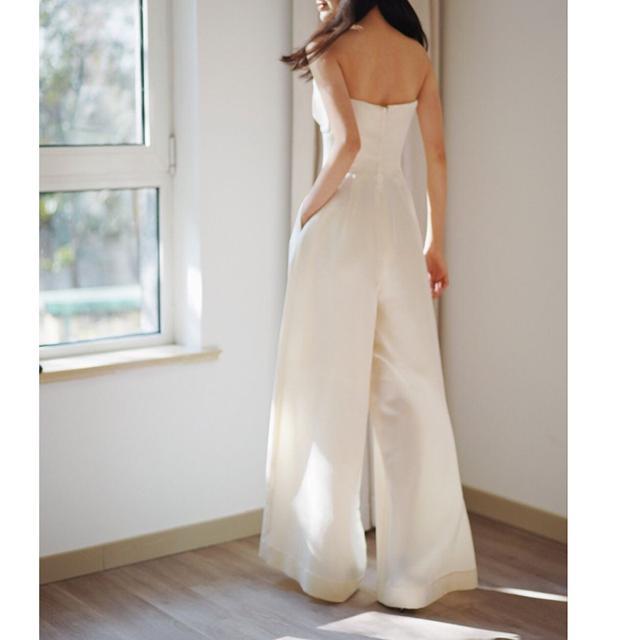 パンツドレス 白 ウェディングドレス パンツ 二次会 花嫁ドレス 結婚式 ドレス パーティードレス パンツ おしゃれ 個性的 きれいめ 大人 かっこいい 大きいサイ Wd0068 Marmelo Sunnyday 通販 Yahoo ショッピング