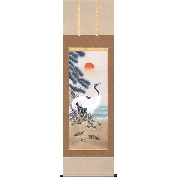 掛け軸 松竹梅鶴亀（江川　香夕） 掛軸