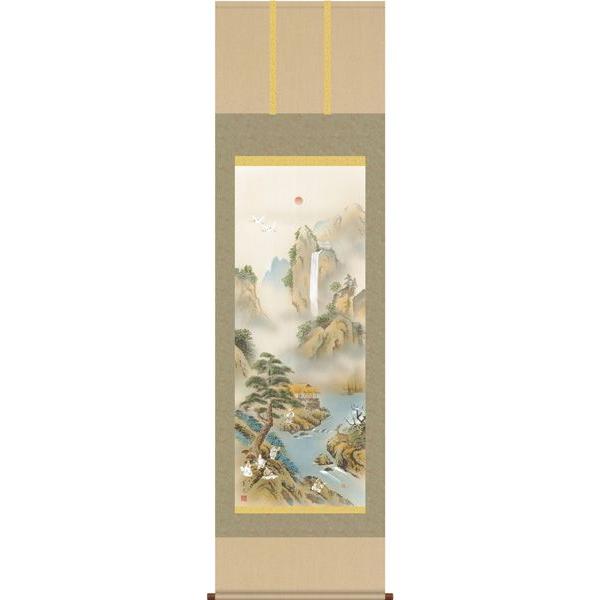 掛け軸 蓬莱七福神長生図（幸田薫風） 縁起開運・吉祥画 掛軸