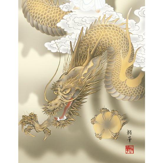 掛け軸 龍上観音（北条裕華） 尺三 掛軸 : まろ庵 - 通販 - Yahoo