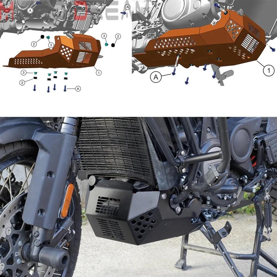 【メーカー公式ショップ】 パンアメリカ1250 s PA1250 4s新バイク アクセサリーPAN-AMERICA1250ガットガードスキッドプレート2021 2022エンジン保護
