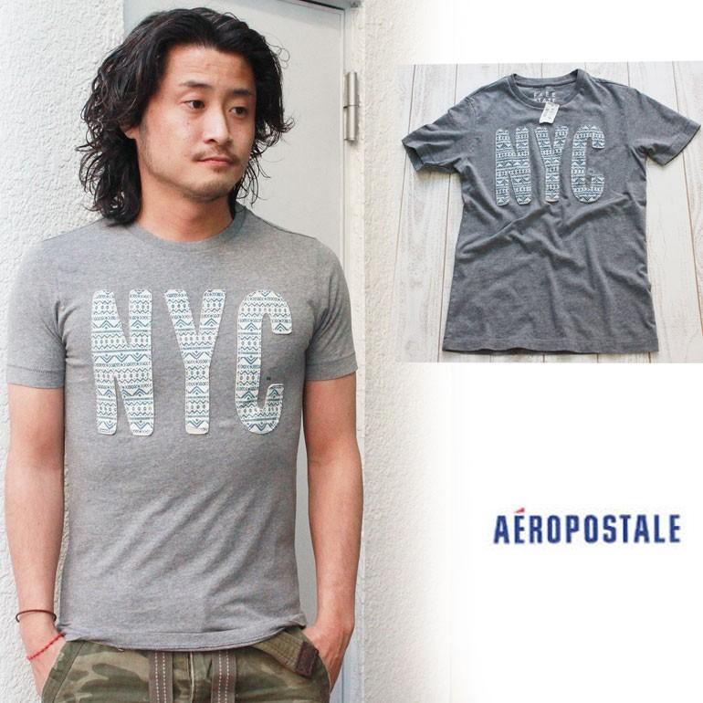 エアロポステール aeropostale Tシャツ メンズ 半袖 グレー | AEROPOSTALE