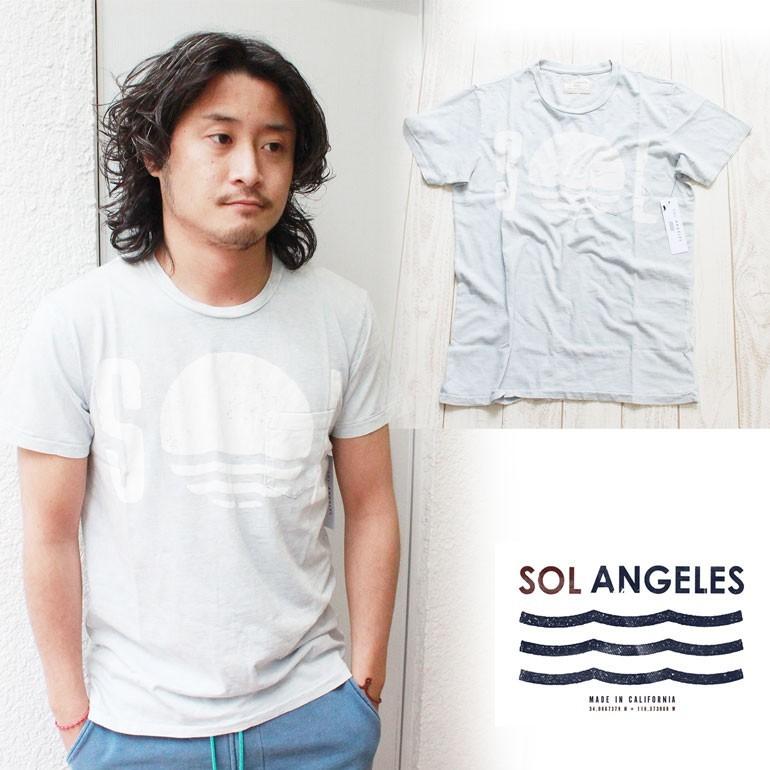 SOL ANGELES　ソル・エンジェルス Tシャツ メンズ 半袖　グレー | SOL ANGELS