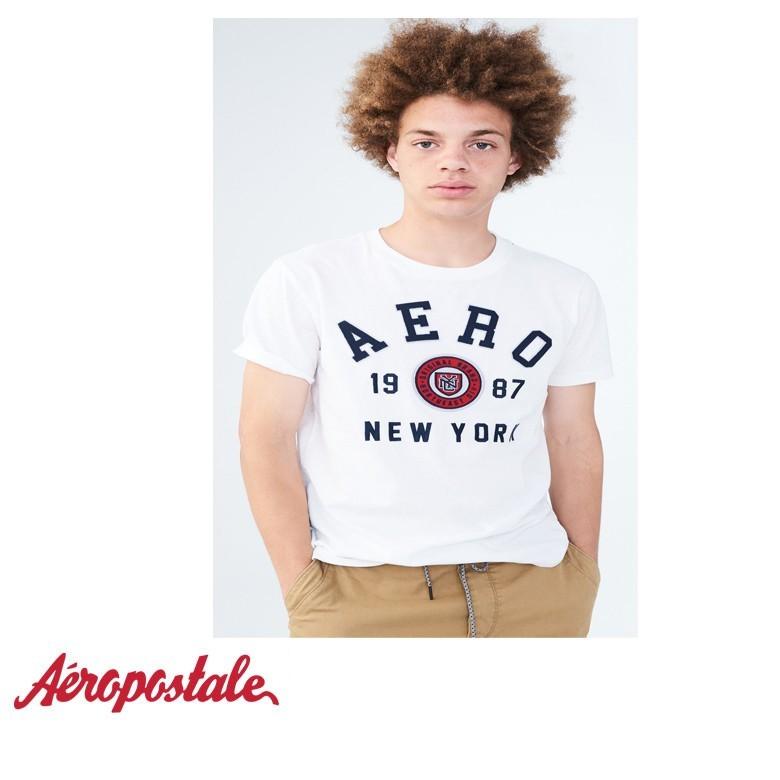 エアロポステール aeropostale エアロ ポステール Tシャツ 半袖Tシャツ サーフブランド サーフ系 ブランド サーファー アメカジ ファッション ホワイト | AEROPOSTALE