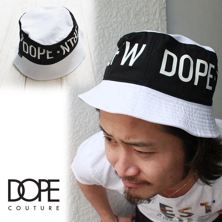DOPE COUTURE ドープ Hat ハット メンズ ブラック×ホワイト | 