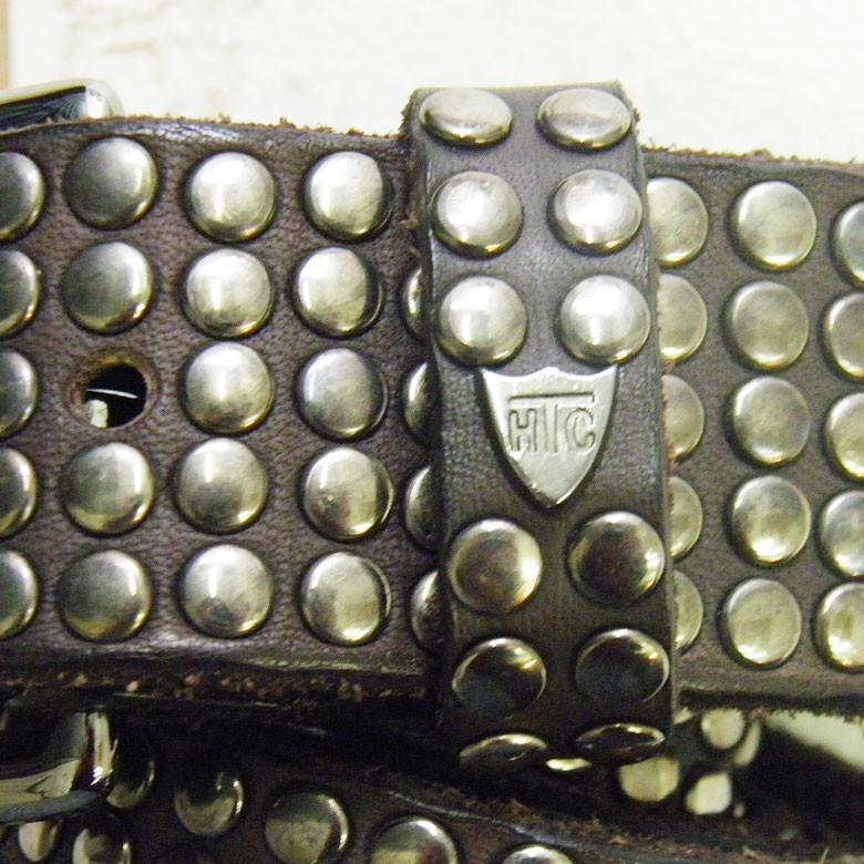 HTC エイチティーシー ベルト メンズ 5000スタッズ スタッズ 革 レザー ヴィンテージ ダークブラウン | HTC | 02