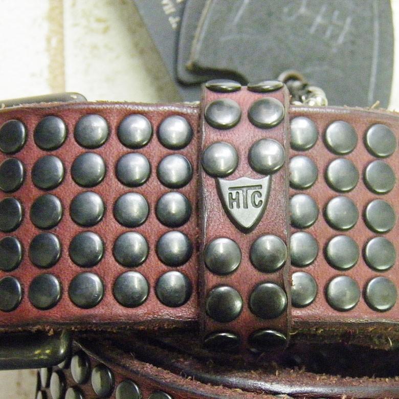 HTC エイチティーシー ベルト メンズ 5000スタッズ スタッズ 革 レザー ヴィンテージ ワイン | HTC | 02