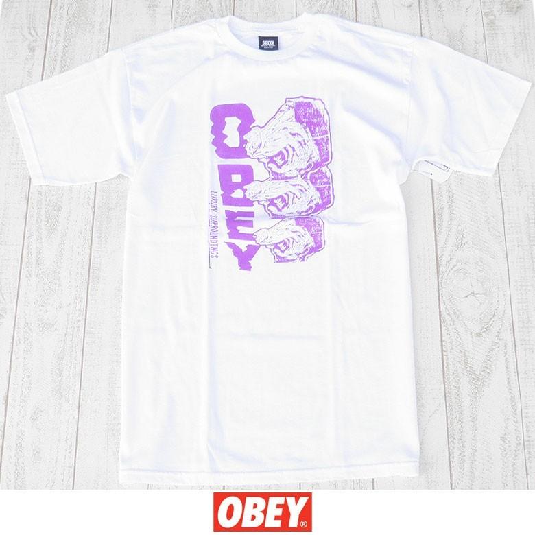 オベイ OBEY Tシャツ 半袖Tシャツ ストリートブランド ストリート系 ブランド スケーター アメカジ ファッション ホワイト | OBEY