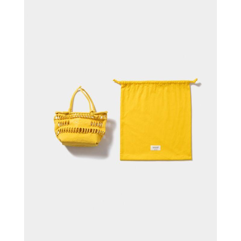 beautiful people konbu knit shopping busket bag S yellow｜maroonwebstore｜03