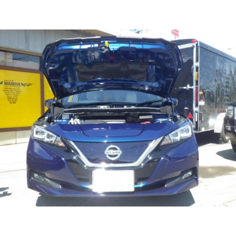 日産：リーフ[ZE1]用ボンネットダンパー ブラックカーボン : MAROYA