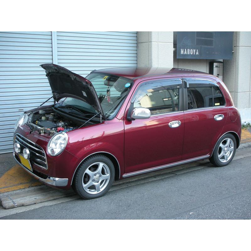 ダイハツ：ミラジーノ［L650S］用ボンネットダンパー ブラックカーボン