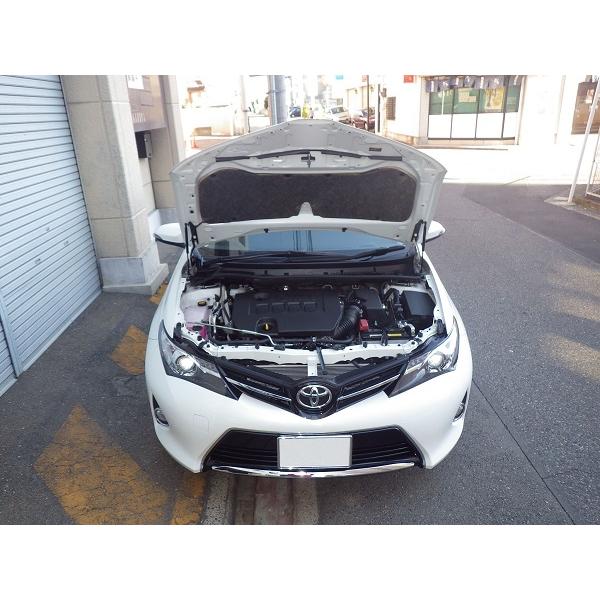 トヨタ：オーリス[ZRE186H]用ボンネットダンパー ブラックカーボン