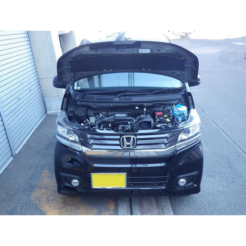 ホンダ：N-WGNカスタム[JH1]用ボンネットダンパー ブラックカーボン
