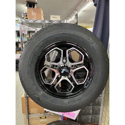 トーヨー スパイクタイヤ 145SR13 (145/82R13) JWLｰT アルミホイール付 ４本セット PCDマルチ(100) ピッチ 8穴 カーゴトレーラー対応JWL-Tマーク入りアルミホイール 13インチ タイヤ