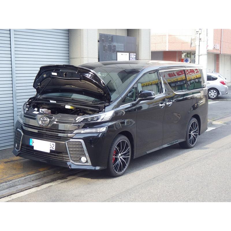 トヨタ：ヴェルファイア[AGH30W]用ボンネットダンパー　シルバーカーボンタイプ | 